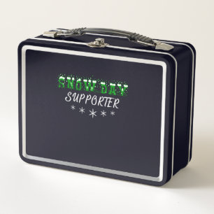 Snow Day Supporter Merry Christmas Metal Lunch Box