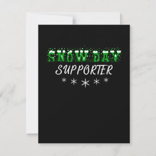 Snow Day Supporter Merry Christmas Thank You Card