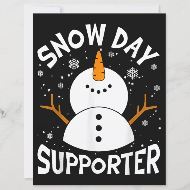 Snow Day Supporter Snowflake Funny Teacher Christm (Front)