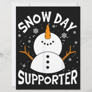 Snow Day Supporter Snowflake Funny Teacher Christm