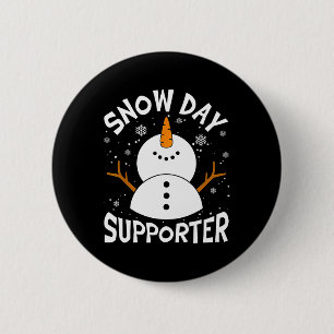 Snow Day Supporter Snowflake Funny Teacher Christm 6 Cm Round Badge