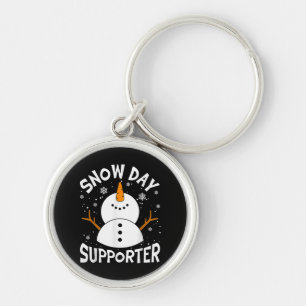 Snow Day Supporter Snowflake Funny Teacher Christm Key Ring