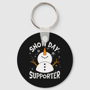 Snow Day Supporter Snowflake Funny Teacher Christm Key Ring