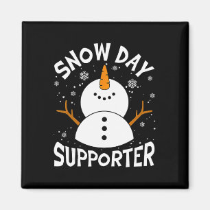 Snow Day Supporter Snowflake Funny Teacher Christm Magnet