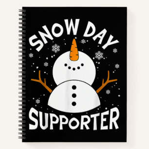 Snow Day Supporter Snowflake Funny Teacher Christm Notebook