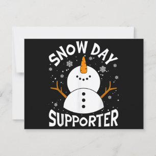 Snow Day Supporter Snowflake Funny Teacher Christm Postcard