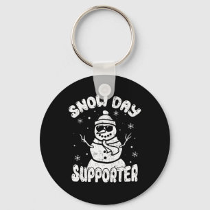 Snow Day Supporter Teacher Student Snowman Winter Key Ring