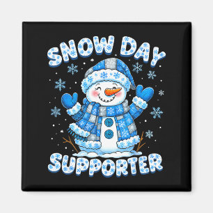Snow Day Suprter Cute Snowman Snowflake Christmas  Magnet
