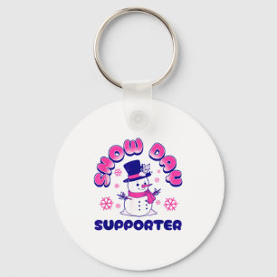 Snow Day Suprter, Funny Teacher Snowman Christmas  Key Ring