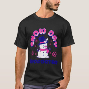 Snow Day Suprter, Funny Teacher Snowman Christmas  T-Shirt