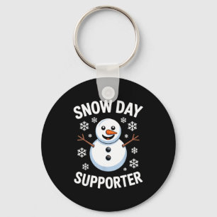 Snow Day Suprter Snow Snowflake Snowman Winter Tea Key Ring