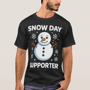 Snow Day Suprter Snow Snowflake Snowman Winter Tea T-Shirt