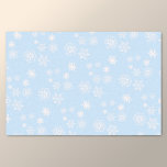 Snow Day Tissue Paper<br><div class="desc">Delicate silvery snowflakes from vintage designs float in a pattern across a foggy blue background. That's wintry weather if ever there was, and suitable for the season. Whether you celebrate Christmas, Hanukkah, or every snowy day, this tissue is the perfect answer to your gift-wrapping needs.</div>