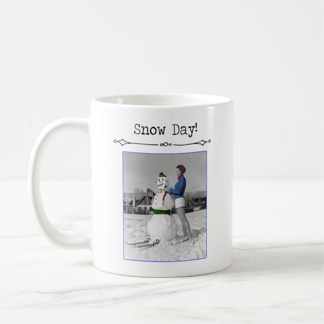Snow Day Vintage Mug (Left)