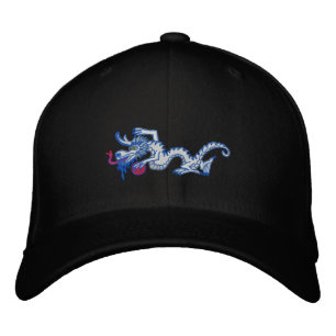 Snow Dragon Embroidered Hat