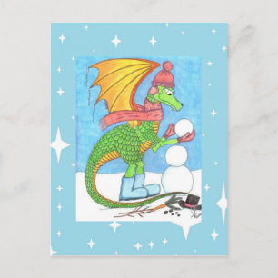 Snow Dragon Postcard