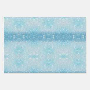 Snow drift and gingerbread house wrapping paper sheet