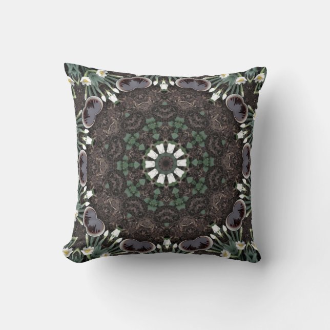 Snow Drop Coffee - Mandala Joy Designer Pillows (Front)