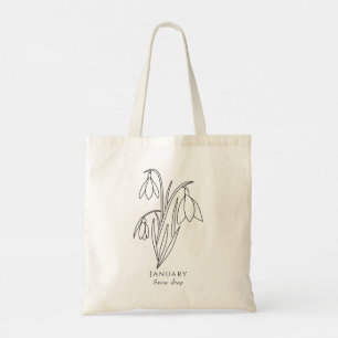 Snow drop - January birth month flower Tote Bag