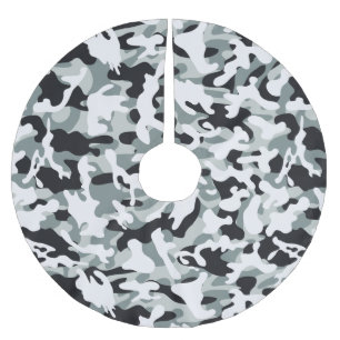 Snow Dust Camouflage Brushed Polyester Tree Skirt