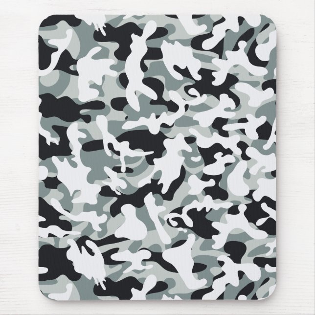 Snow Dust Camouflage  Mouse Pad (Front)