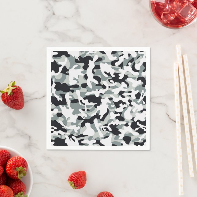 Snow Dust Camouflage  Napkin (Insitu)