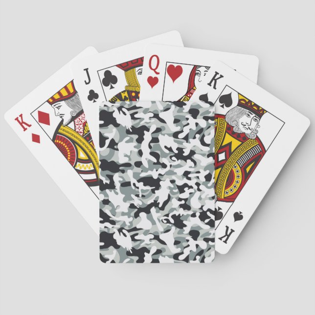 Snow Dust Camouflage   Playing Cards (Back)