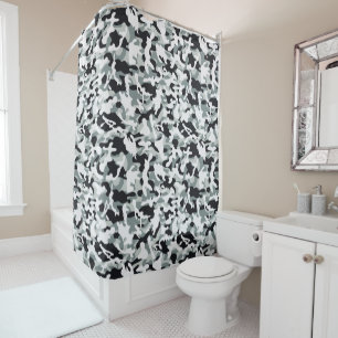 Snow Dust Camouflage  Shower Curtain