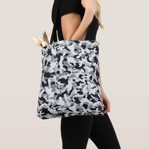 Snow Dust Camouflage Tote Bag