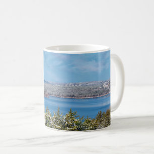 Snow Dusting At Table Rock Lake Coffee Mug