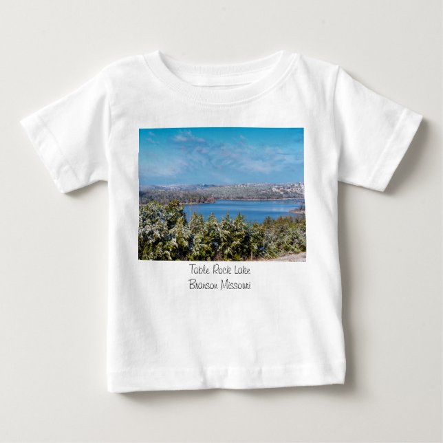 Snow Dusting At Table Rock Lake Toddler Shirt (Front)