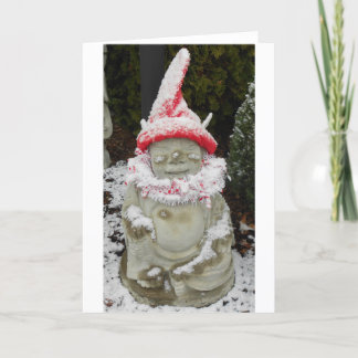 Snow Elf Buddha Holiday Card