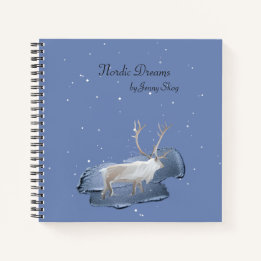 Snow Elk Dusty Blue Notebook