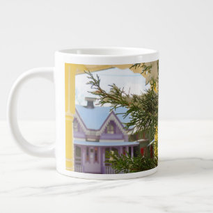Snow, Evergreen and Cottages - Martha's Vineyard Large Coffee Mug