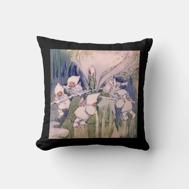 Snow Faeries Making Snow Cushion (Front)