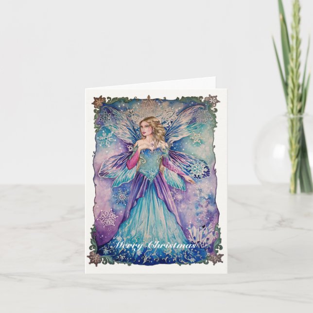 Snow fairy Christmas card (Front)