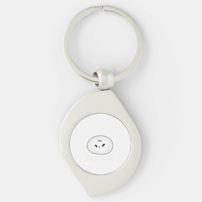 Snow Fairy Cute Mochi Funny Animal Mochi Key Ring (Front)