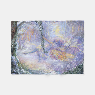 Snow Fairy Fleece Throw Blanket