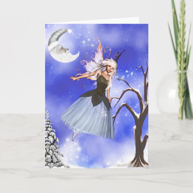 Snow Fairy Holiday Card (Front)