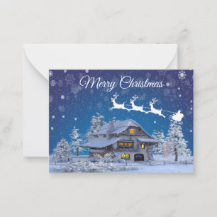 Snow Fall When Christmas Card