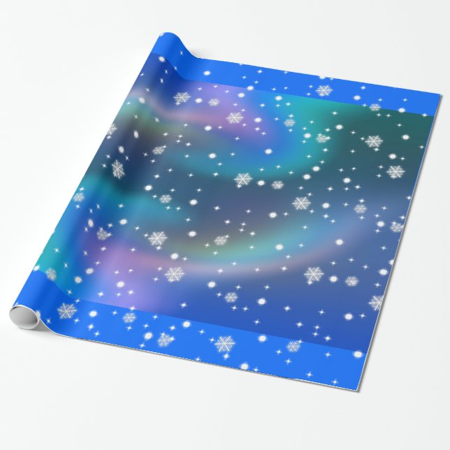 Snow Fall Wrapping Paper (Unrolled)