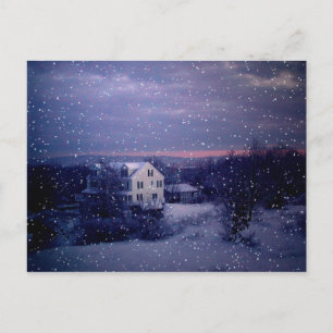 Snow Falling on Manchester Postcard