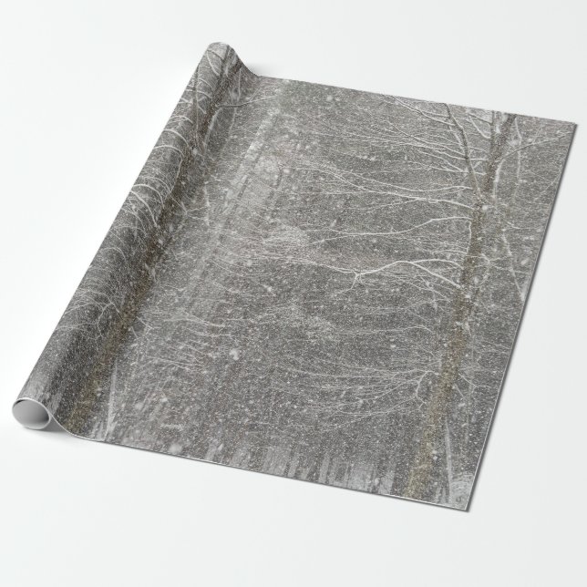 Snow Falling wrapping paper (Unrolled)
