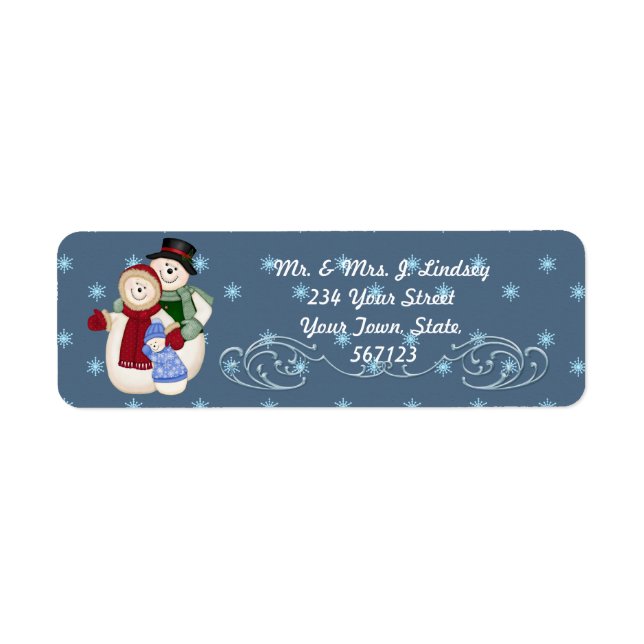 Snow Family Address Label Return Address Label (Front)