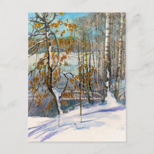 Snow fell postcard