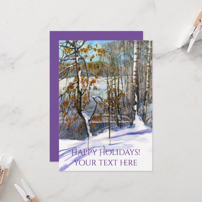 Snow fell Watercolor  (Front/Back In Situ)