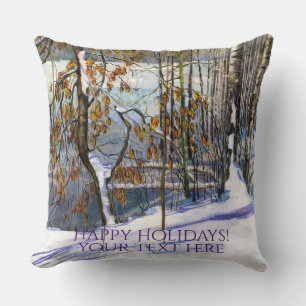 Snow fell Watercolor Cushion