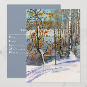 Snow fell Watercolor Invitation