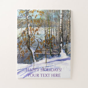 Snow fell Watercolor  Jigsaw Puzzle