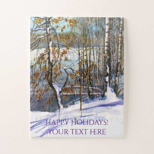 Snow fell Watercolor  Jigsaw Puzzle (Vertical)